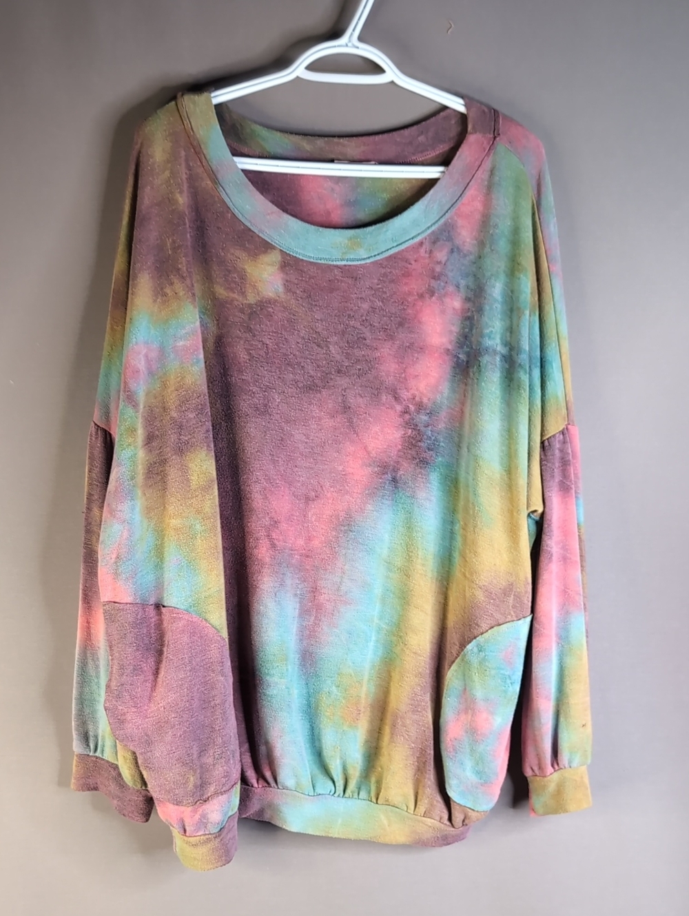Large Oversized Women's Ces Femme Tie Die Sweatshirt With Pockets